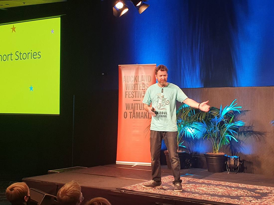 Tom E. Moffatt on stage