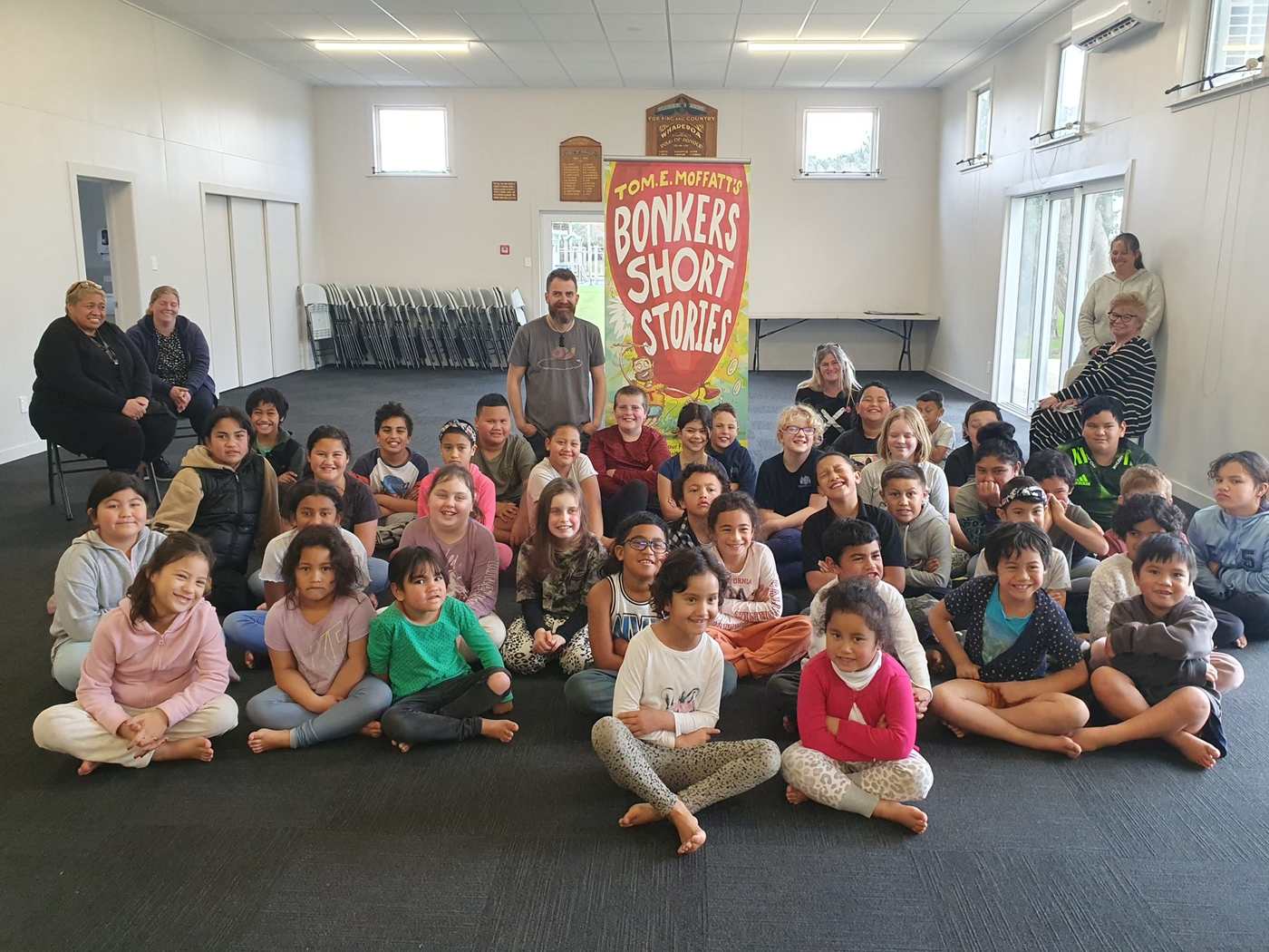 Young authors together at a writing workshop